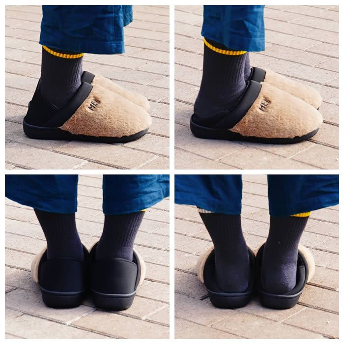 MEI メイ FUR MOC 踵が踏める 2way モックシューズ レディース