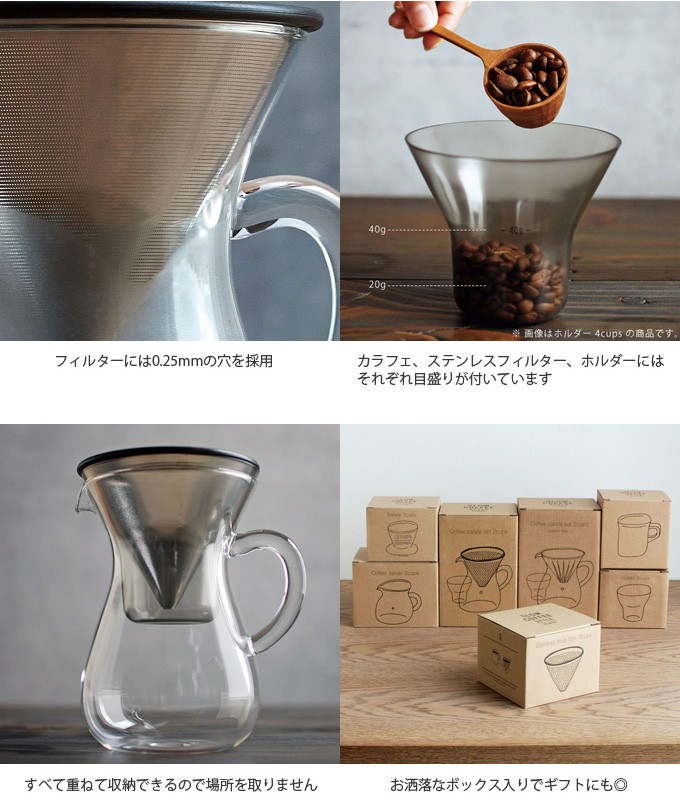 SLOW COFFEE STYLE KINTO キントー コーヒーカラフェセット ステンレス