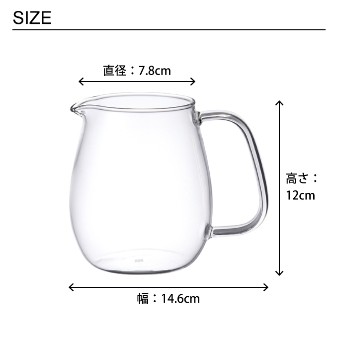 KINTO（キントー） UNITEA ジャグ L ガラス 8294 680mL : エクリティ