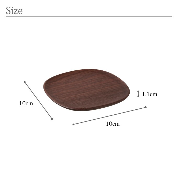 KINTO（キントー） UNITEA コースター 100x100mm ウォールナット 柴田