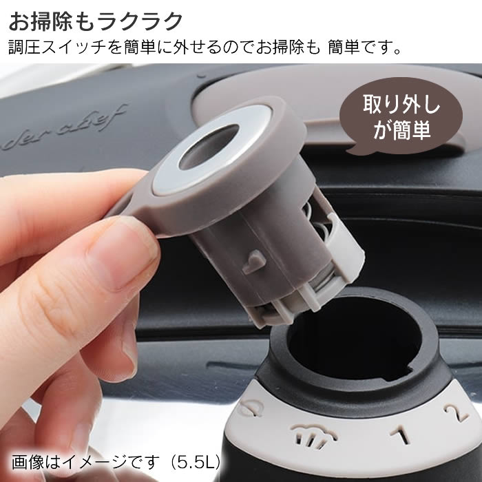 ワンダーシェフ フルーム片手圧力鍋4L YCSA40F : エクリティ - 通販