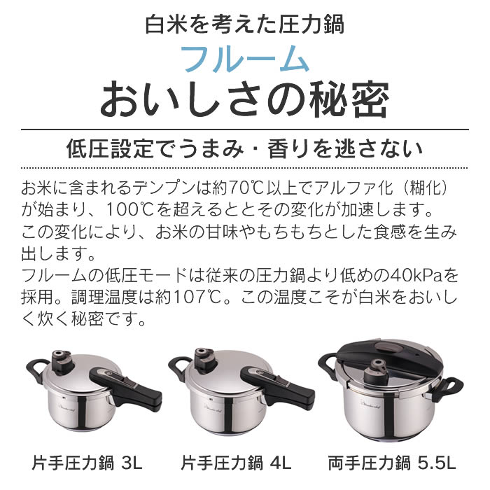 ワンダーシェフ フルーム片手圧力鍋3L YCSA30F : エクリティ - 通販