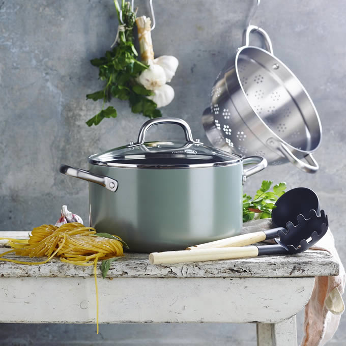 GREEN PAN グリーンパン メイフラワー キャセロール 20cm 蓋付き CC002177-001 グリーンパン 【レビューで選べる特典】の画像