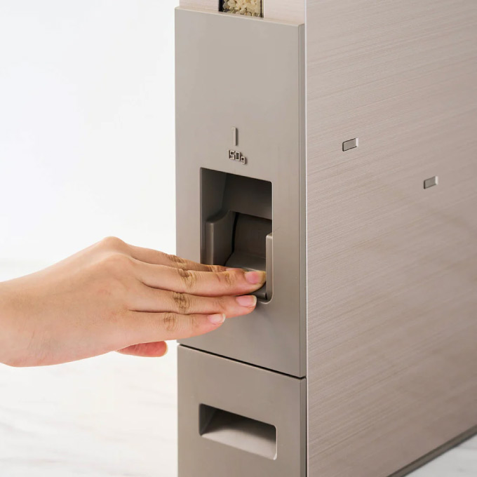 エムケー精工 スリム米びつ（12kgタイプ） シャンパンゴールド RCY