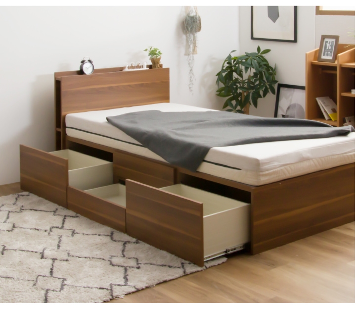 宮付き チェスト ベッド シングル ブラウン ベッドフレームのみ コンセント付 m_sanjp-0809_08.jpg