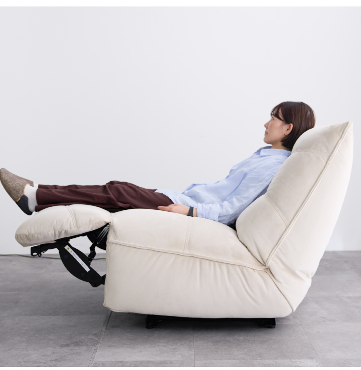 ファブリック　2人掛けソファ リクライニング機能付き 電動ソファ ソファ リクライニングソファー 幅216cm 2人掛け ソファー