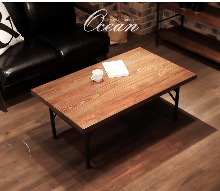 テーブル ローテーブル センターテーブル 幅100 リビングテーブル おしゃれ カフェ 北欧 西海岸 木製 ヴィンテージ アイアン レトロ