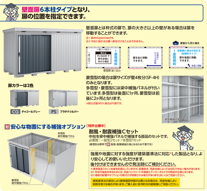 イナバ物置 フォルタ FS-3622h 一般型 ハイルーフ チャコールグレー