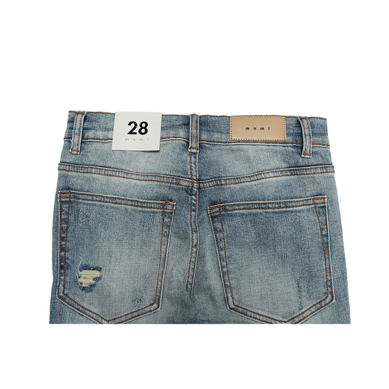 mnml（ミニマル） スキニーパンツ ストレッチデニム ダメージ加工