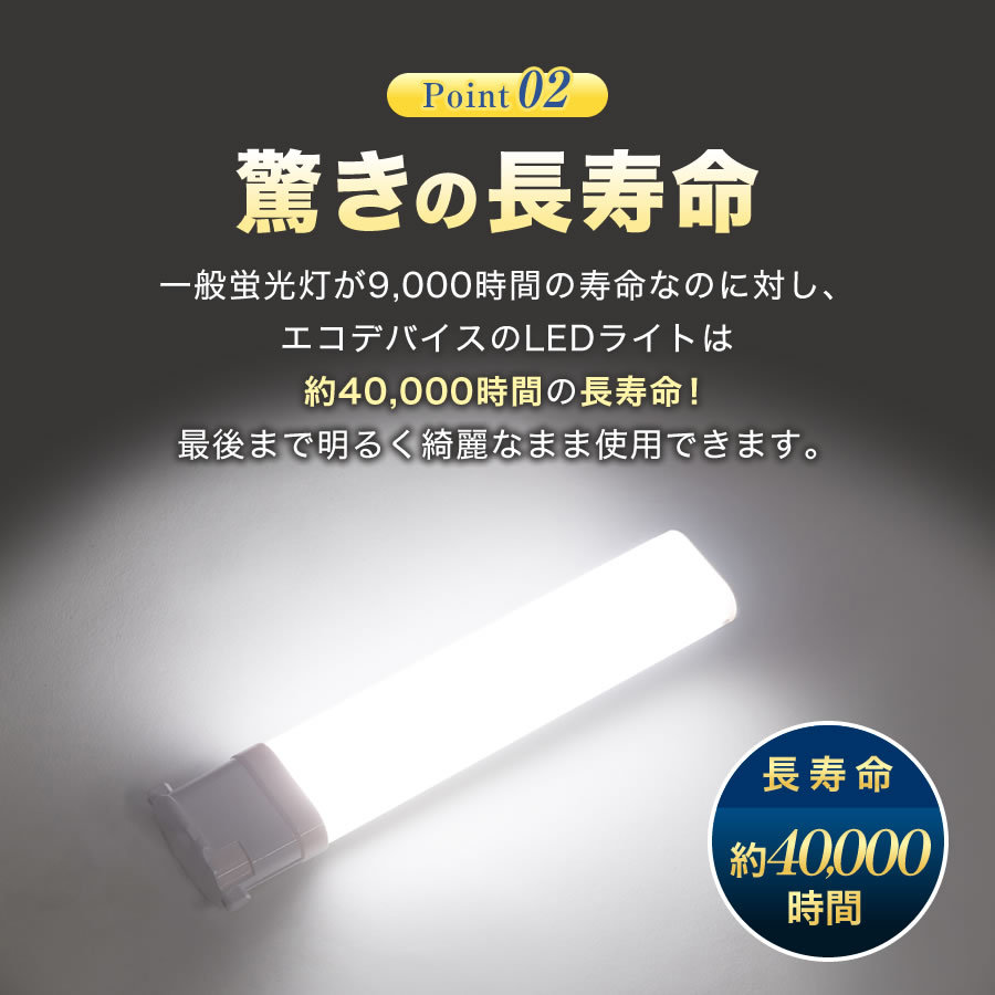 楽天市場】LED蛍光灯 27W形 FPL エコデバイス ※電球色※工事不要