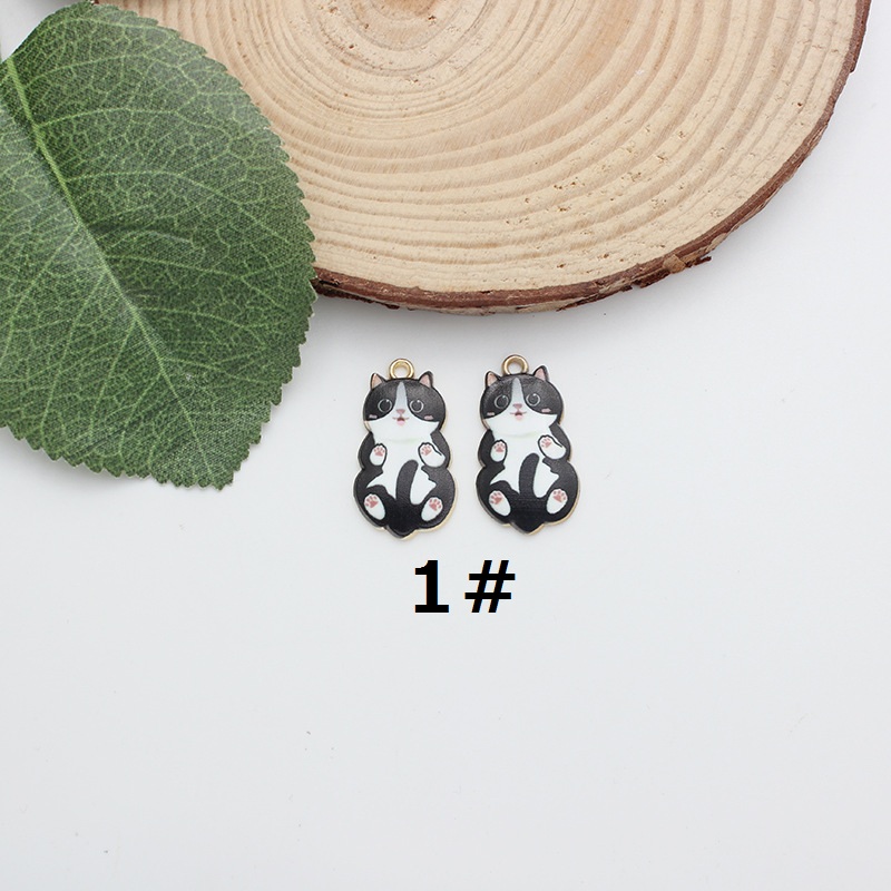 レジンパーツ ぐで猫2匹セット#1220✨イヤリング、ピアス、チャームに◎ レジンパーツ ぐで猫2匹セット#1220✨イヤリング、ピアス