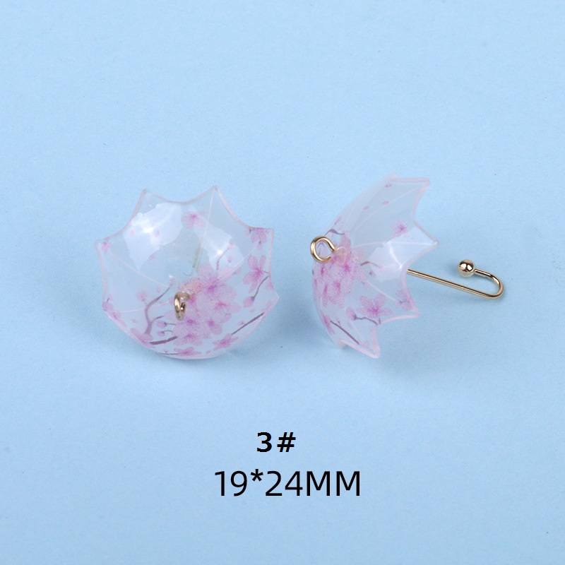 立体傘 花 桜 梅 葉っぱ 雪 鳥 チャームパーツ ピアスパーツ アクリル アクセサリー【２ケ】｜ecodriveshop｜04