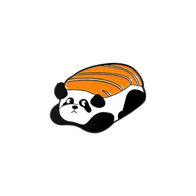 パンダ 寿司屋 ブローチ アクセサリー 読書 デートラブラブ【動物 