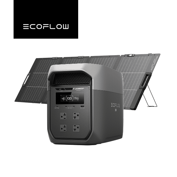 ECOFLOW ポータブル電源 DELTA 3 Max 2048Wh+220W軽量両面ソーラー