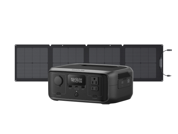 EcoFlow ポータブル電源 ソーラーパネル セット RIVER 3(230) + 110W 太陽光発電 太陽光パネル 家庭用 蓄電池 ソーラー 急速充電 車中泊 節電 停電 エコフロー