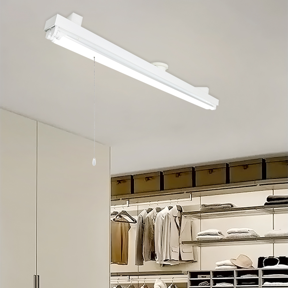 ホワイトシーリングライト 引きひも式 引掛シーリング式 LED蛍光灯器具 引きひもスイッチ付 トラフ 2灯 40W形