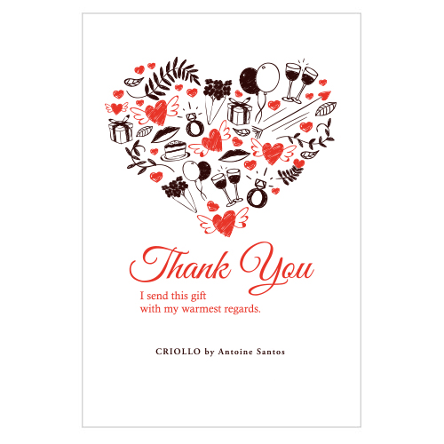 【ありがとう】メッセージカード※商品と一緒にご注文ください。｜ecole-criollo
