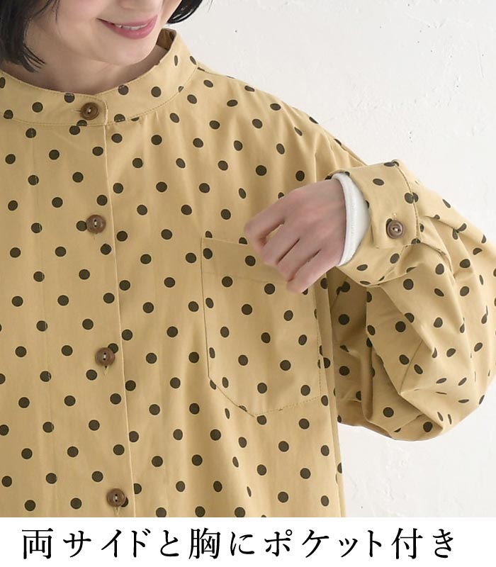 Colork（カラック） 最大1500円OFFクーポンあり ブラウス ドット柄 綿