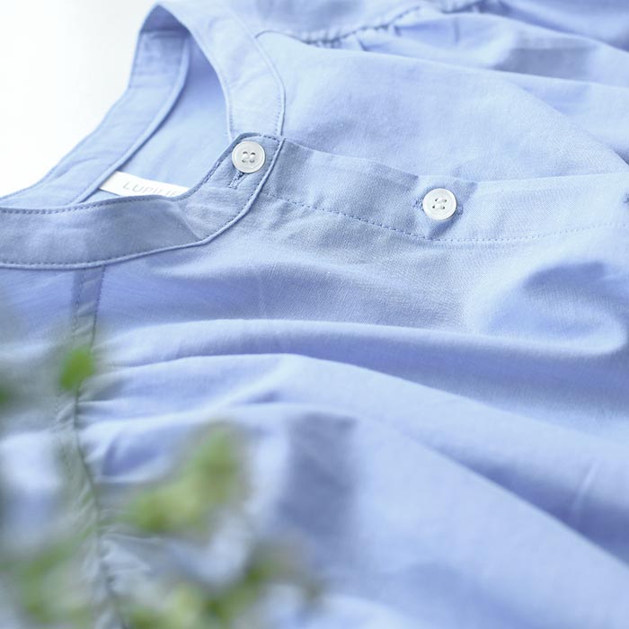 半袖 ワンピース ロング レディース Lupilien 綿100％ コットンシャンブレー 24SS0719, c14, | Lupilien | 11