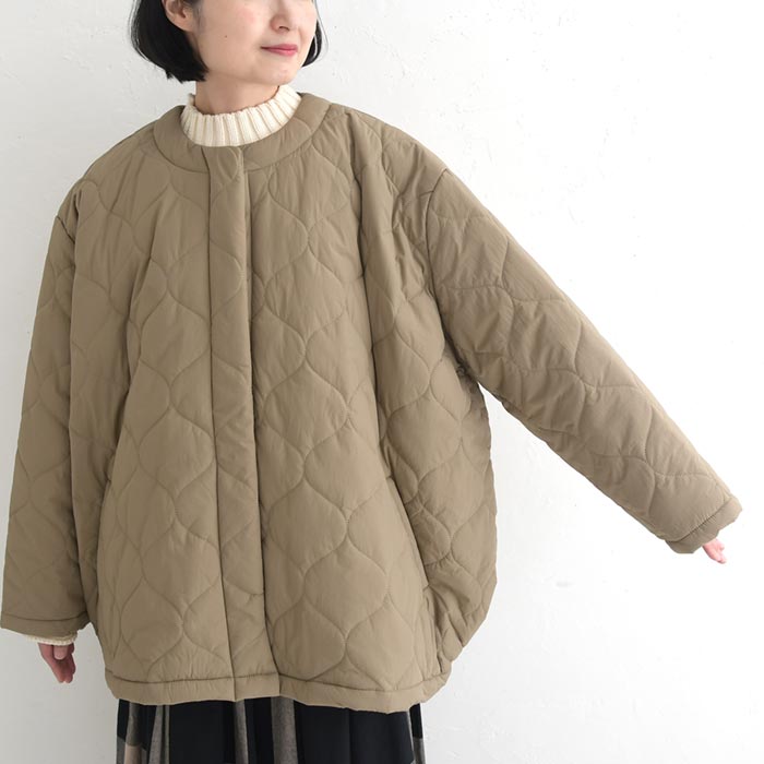 ワイドキルティングジャケット レディース キルト 軽量 軽い ゆったり