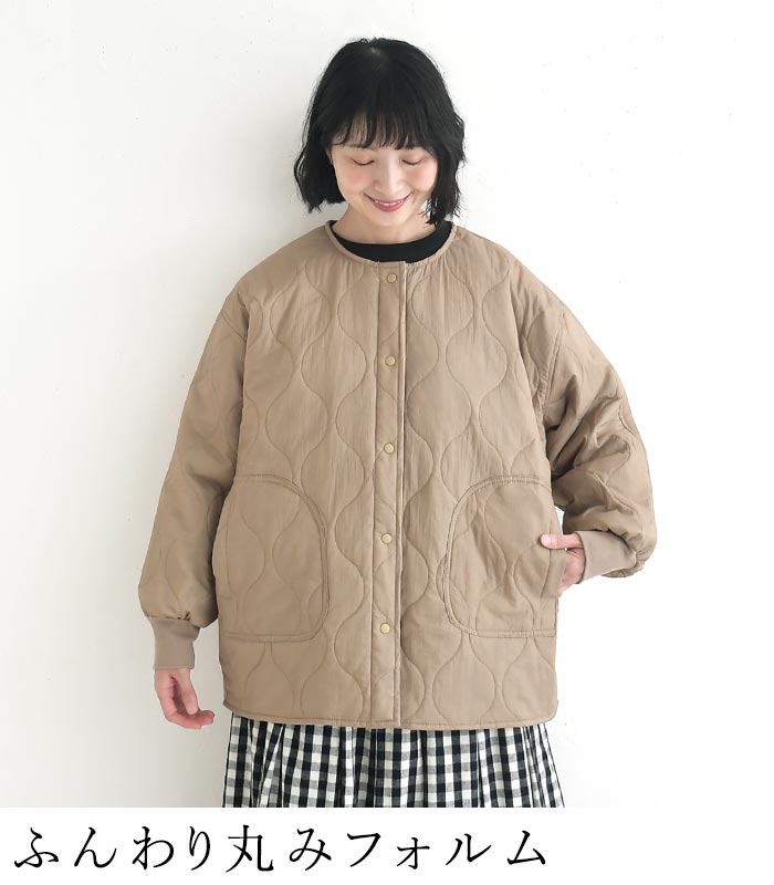 軽量キルティングブルゾン ライトアウター 秋 ...の詳細画像4