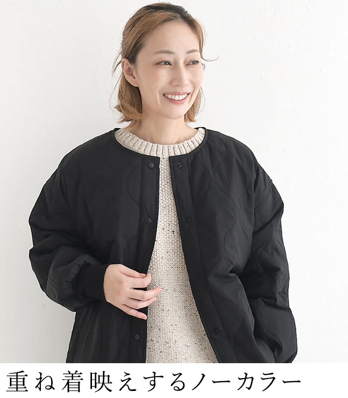 軽量キルティングブルゾン ライトアウター 秋 ...の詳細画像5