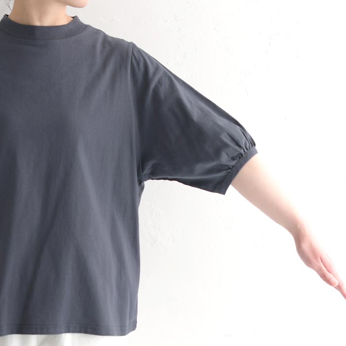 メール便可 カットソー レディース 五分袖 プルオーバー パフスリーブ 綿 コットン 大きいサイズ 25SS0418R, |  | 20