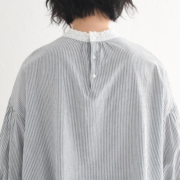 メール便可 シャツチュニック 七分袖 レディース 綿100％ 襟レース 涼しい ブラウス 25SS0523, |  | 15