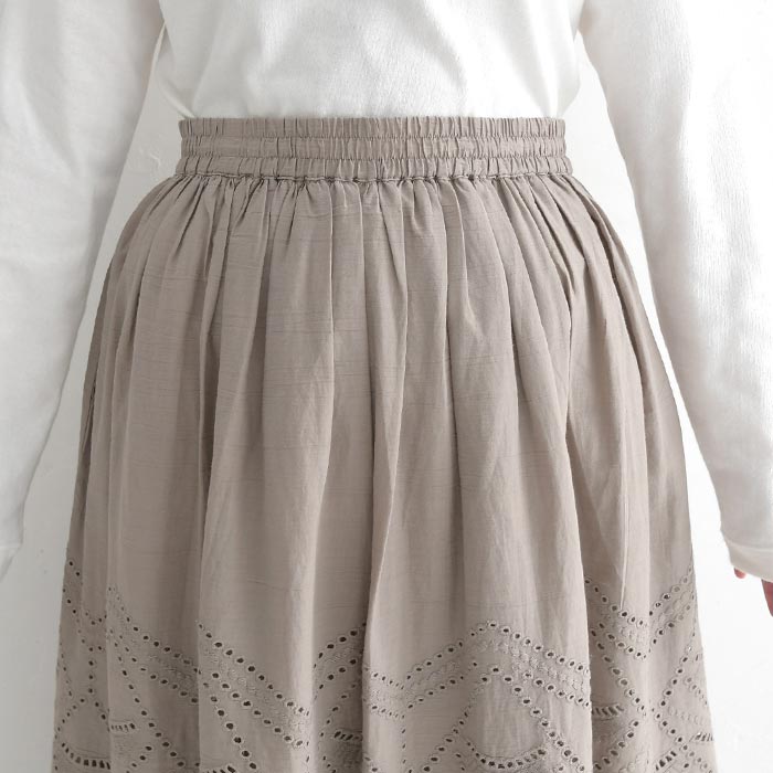 20％OFF セール！ 返品交換不可 選べる着丈 スカラップ刺繍 スカート ロング 裏地付き レース 低身長 高身長 綿100％ 25AW0926, q1128, q2, |  | 16