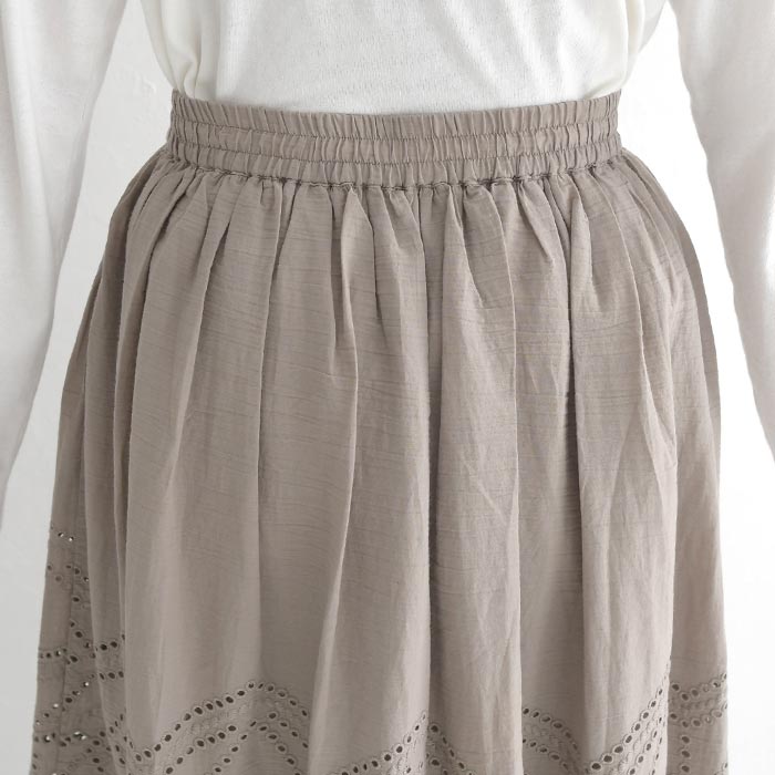 20％OFF セール！ 返品交換不可 選べる着丈 スカラップ刺繍 スカート ロング 裏地付き レース 低身長 高身長 綿100％ 25AW0926, q1128, q2, |  | 17