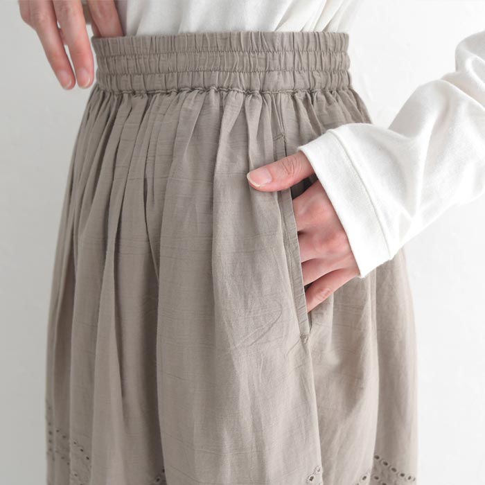 20％OFF セール！ 返品交換不可 選べる着丈 スカラップ刺繍 スカート ロング 裏地付き レース 低身長 高身長 綿100％ 25AW0926, q1128, q2, |  | 18