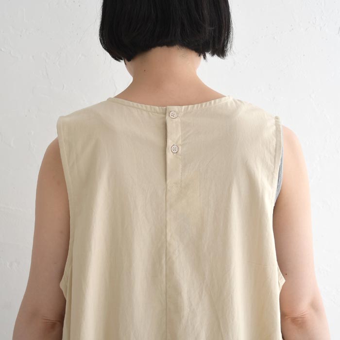 50％OFF セール！ 返品交換不可 ノースリーブワンピース 綿100％ ポプリン ロング ギャザー ゆったり Aライン レディース 25AW0822, q0109, q5, |  | 16