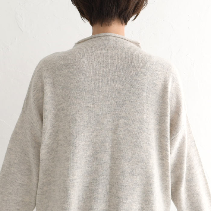 SALE ニットプルオーバー　売れ筋商品|||Bliss Bunch　ブリスバンチ　モールタッチ　ボートネックワイドプルオーバー両畦編み（IVORY/RED/CHARCOAL） Bliss bunch SALE ニットプルオーバー Bliss Bunch ブリスバンチ