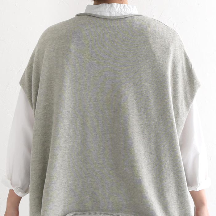 ワイドベスト レディース 綿100％ Bliss bunch オーガニックコットン 天竺編み フレンチ袖 24SS0216, | Bliss bunch | 17