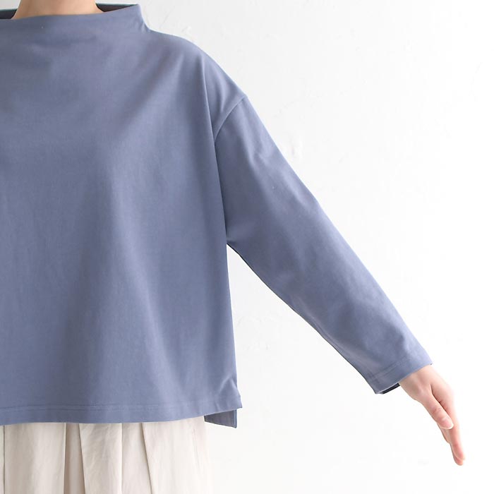 プルオーバー カットソー 長袖 レディース ボトルネック 無地 コットン Bliss bunch 綿100％ 24AW0906, | Bliss bunch | 17