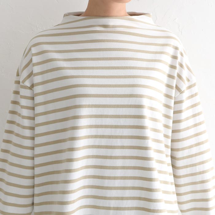 50％OFF セール！ 返品交換不可 プルオーバー カットソー 長袖 レディース ボトルネック ボーダー コットン Bliss bunch 綿100％ 24AW0906, q1219, q5, | Bliss bunch | 14