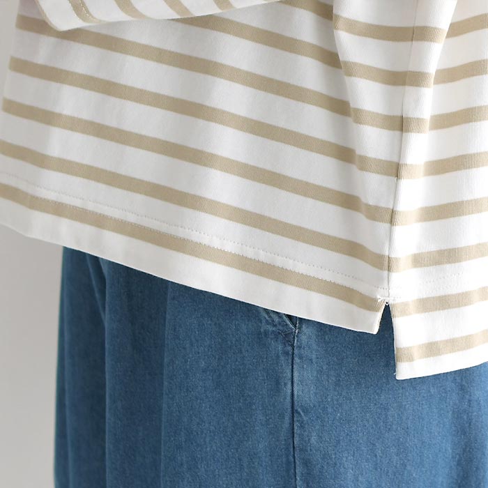 50％OFF セール！ 返品交換不可 プルオーバー カットソー 長袖 レディース ボトルネック ボーダー コットン Bliss bunch 綿100％ 24AW0906, q1219, q5, | Bliss bunch | 18