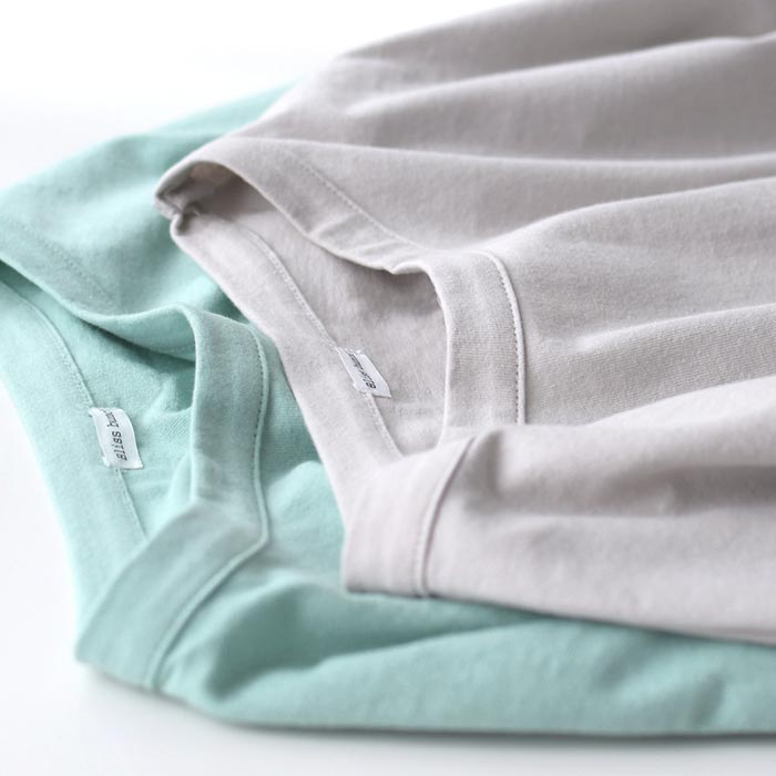 長袖 カットソー レディース Bliss bunch リサイクルコットン 裾フレア 無地 綿100％ 大きいサイズ 24SS0216, | Bliss bunch | 15