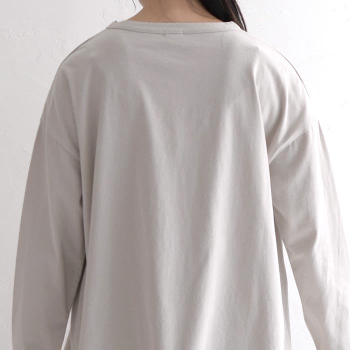 長袖 カットソー レディース Bliss bunch リサイクルコットン 裾フレア 無地 綿100％ 大きいサイズ 24SS0216, | Bliss bunch | 17