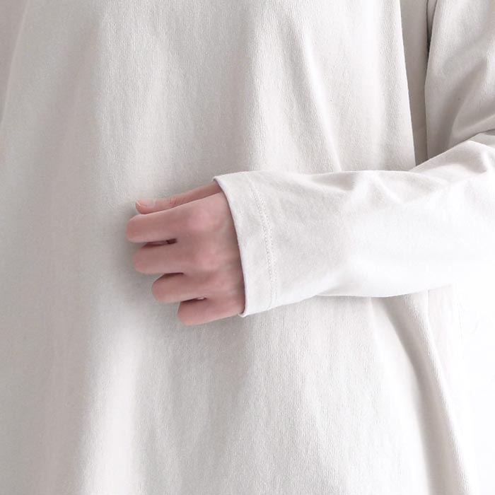 長袖 カットソー レディース Bliss bunch リサイクルコットン 裾フレア 無地 綿100％ 大きいサイズ 24SS0216, | Bliss bunch | 18