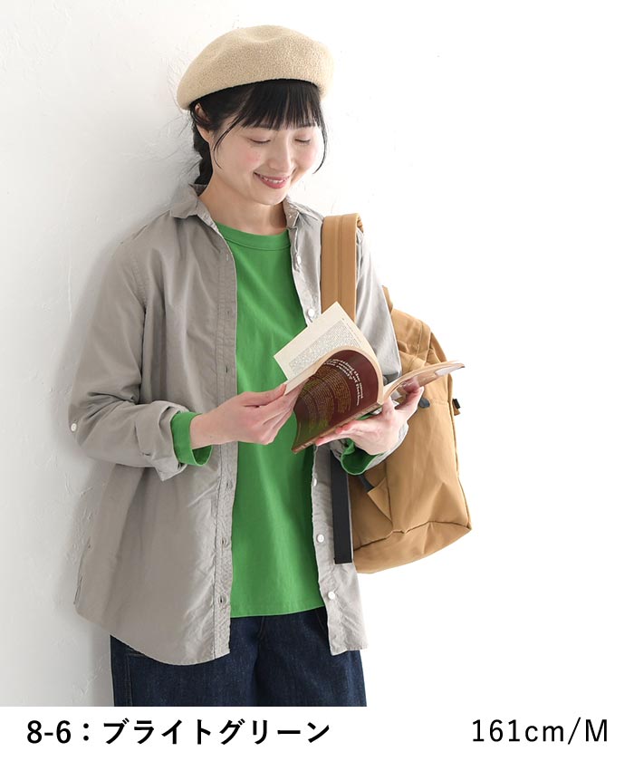 長袖 カットソー レディース Bliss bunch リサイクルコットン 裾フレア 無地 綿100％ 大きいサイズ 24SS0216, | Bliss bunch | 12