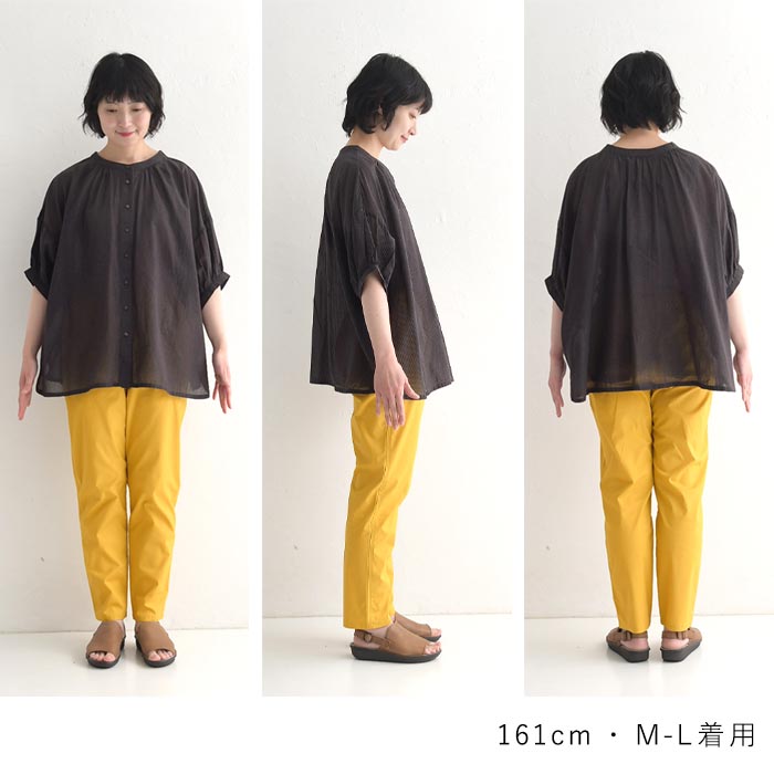 「GALERIE VIE」 長袖ブラウス 36 イエロー レディース トップス シャツ ブラウス 長袖 薄手 パープル イエロー