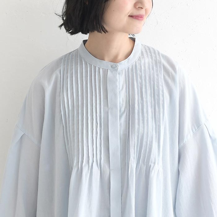 ブラウス 綿100％ ピンタック 長袖 春 夏 30代 40代 50代 26SS0403