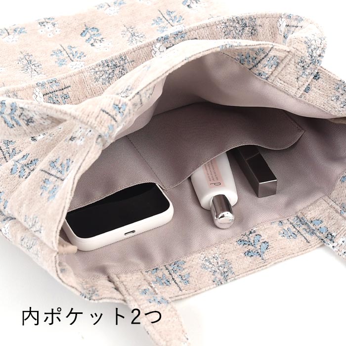 トートバッグ 縦型 A4 レディース 軽量 ジャガード織り 花柄 25SS0314, |  | 14