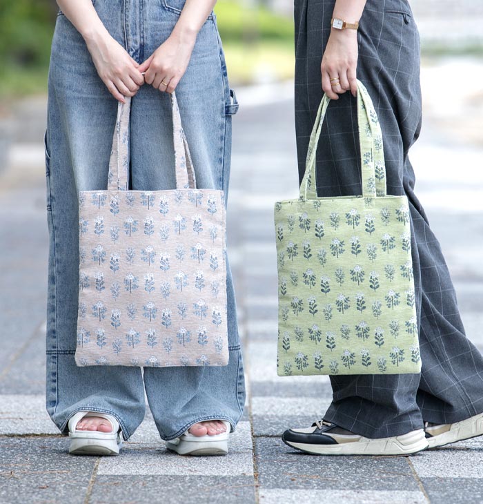 トートバッグ 縦型 A4 レディース 軽量 ジャガード織り 花柄 25SS0314, |  | 10