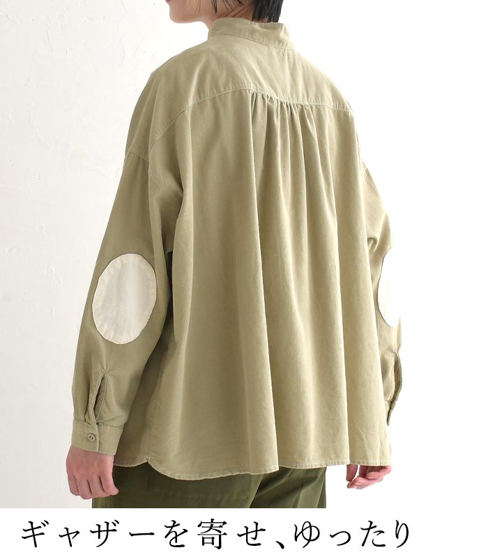 シャツ ブラウス 長袖 レディース コットン コーデュロイ Bliss bunch ブリスバンチ 綿100％ 24AW1114, Bliss bunch シャツ ブラウス 長袖 レディース コットン