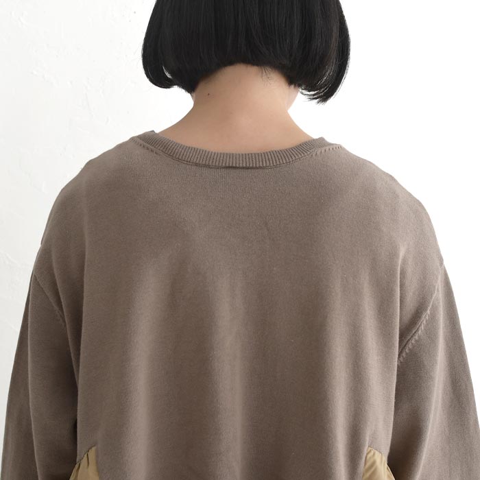 【50％OFF セール！】 返品交換不可 カーディガン 長袖 レディース Bliss bunch 異素材ミックス ふんわり ギャザー 綿100％ 25AW0904, q1219, q5, | Bliss bunch | 14