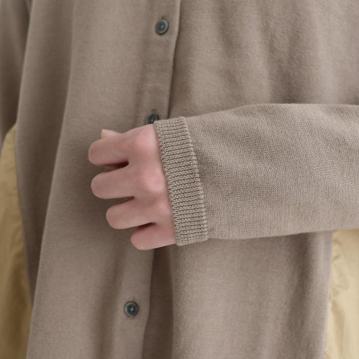 【50％OFF セール！】 返品交換不可 カーディガン 長袖 レディース Bliss bunch 異素材ミックス ふんわり ギャザー 綿100％ 25AW0904, q1219, q5, | Bliss bunch | 15