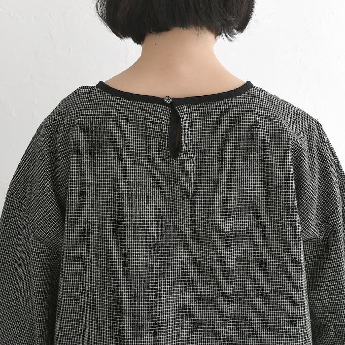 プルオーバー 長袖 レディース ブラウス シャツ Bliss bunch 綿麻 配色バインダー 25AW0912, | Bliss bunch | 13