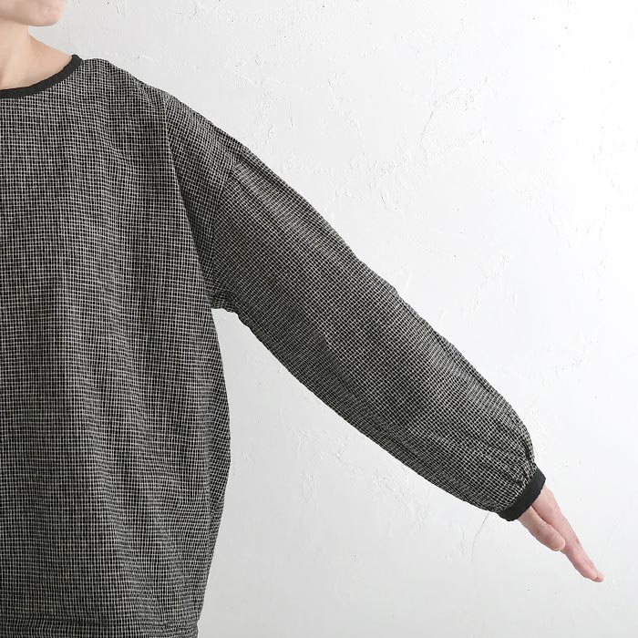 プルオーバー 長袖 レディース ブラウス シャツ Bliss bunch 綿麻 配色バインダー 25AW0912, | Bliss bunch | 15